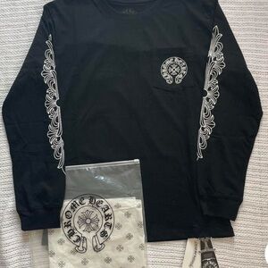 Chrome hearts Black/white Long Sleeve Shirt - small